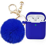 V-Moro Case Cover for AirPods 2/1 Silicone，Shockproof Cute Protective Cover，Charging Case With plush Keychain