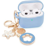 V-Moro case for airpods 3 generation 2021，Shockproof Silicone Cute Protective Cover，Charging Case With Five-leaf clover Keychain