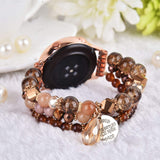 Galaxy active bead bracelet brown crushed beads 20mm