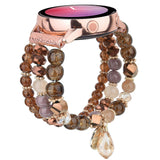 Galaxy active bead bracelet brown crushed beads 20mm