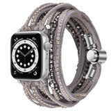 Apple Watch band Three Rings Suede Pig Nose Buckle Grey