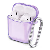 Airpods Pro TPU transparent cover with carabiner transparent split