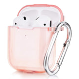 Airpods Pro TPU transparent cover with carabiner transparent split