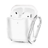 Airpods Pro TPU transparent cover with carabiner transparent split