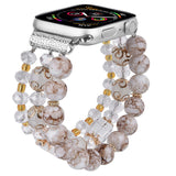 Apple Watch band Blue Beads Leaf Diamonds