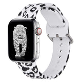 Apple Watch Band 41mm 40mm 38mm, Fadeless Pattern Printed Floral Bands Silicone Replacement